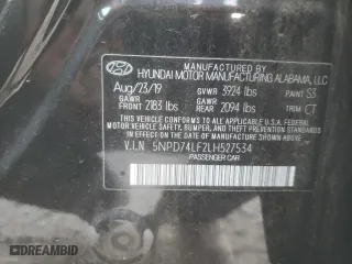2020 Hyundai Elantra SE with VIN 5NPD74LF2LH527534, listed as a Copart auction lot 86832754 with 63,039 mi miles and Salvage Title. Bid and sale history available at carsss.com. Image 12.