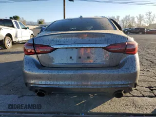 2018 Infiniti Q50 Luxe with VIN JN1EV7AP3JM592129, listed as a Copart auction lot 88797155 with 117,448 mi miles and Salvage title. Bid and sale history available at DreamBid. Image 6.