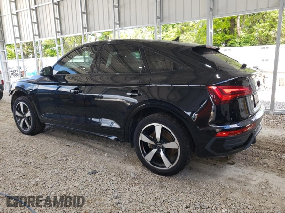 2023 Audi Q5 Sportback S line Premium Plus with VIN WA15AAFY4P2022274, listed as a Copart auction lot 54780165 with 37,836 mi miles and Salvage title. Bid and sale history available at DreamBid. Image 2.