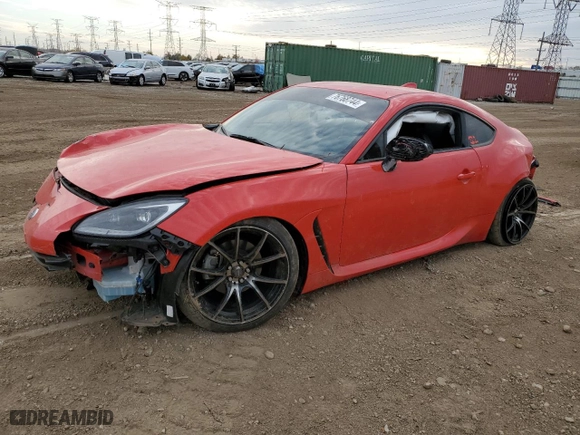 2022 Subaru BRZ Limited with VIN JF1ZDBE14N9700198, listed as a Copart auction lot 76768744 with 0 mi miles and Salvage Title. Bid and sale history available at carsss.com. Image 1.