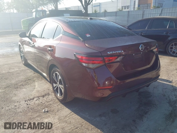 2021 Nissan Sentra SV with VIN 3N1AB8CV6MY267856, listed as a IAAI auction lot 42162019 with 48,165 mi miles and . Bid and sale history available at DreamBid. Image 3.