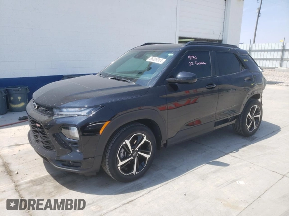 2022 Chevrolet TrailBlazer RS with VIN KL79MTSL6NB130006, listed as a Copart auction lot 66009304 with 17,706 mi miles and Salvage Title. Bid and sale history available at DreamBid. Image 1.