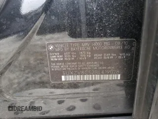 2011 BMW X5 50i with VIN 5UXZV8C52BL419028, listed as a Copart auction lot 59870505 with 126,666 mi miles and Salvage title. Bid and sale history available at DreamBid. Image 13.