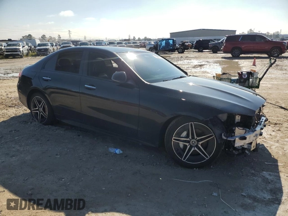 2024 Mercedes-Benz C 300 with VIN W1KAF4GB3RR228204, listed as a Copart auction lot 85807794 with 5,424 mi miles and Salvage Title. Bid and sale history available at DreamBid. Image 4.