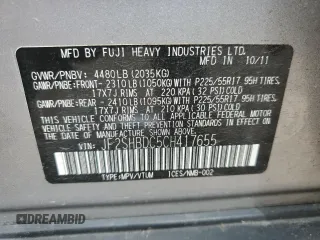 2012 Subaru Forester X Premium с VIN JF2SHBDC5CH417655, выставлен на аукционе Copart как лот 65363435 с пробегом 172 622 миль миль и Чистый • Clean title. История ставок и продаж доступна на DreamBid. Изображение 13.