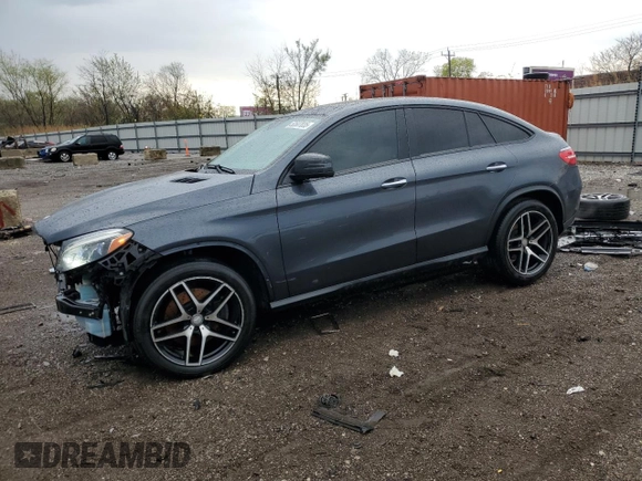2016 Mercedes-Benz GLE 450 AMG with VIN 4JGED6EB7GA023492, listed as a Copart auction lot 53507835 with 65,671 mi miles and Salvage title. Bid and sale history available at DreamBid. Image 1.