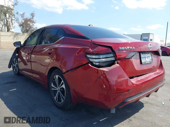 2022 Nissan Sentra SV with VIN 3N1AB8CV4NY294684, listed as a IAAI auction lot 41811877 with 67,585 mi miles and . Bid and sale history available at DreamBid. Image 3.
