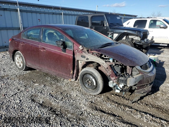 2015 Honda Civic Sedan LX with VIN 19XFB2F54FE041024, listed as a Copart auction lot 48108275 with 117,243 mi miles and Salvage Title. Bid and sale history available at carsss.com. Image 4.