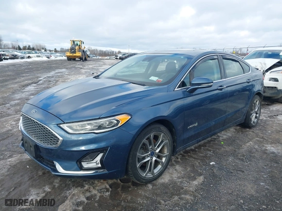 2019 Ford Fusion Hybrid Titanium with VIN 3FA6P0RU4KR111168, listed as a IAAI auction lot 41668685 with 60,195 mi miles. Bid and sale history available at carsss.com. Image 19.