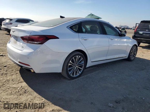 2017 Genesis G80 3.8L with VIN KMHGN4JE1HU190490, listed as a Copart auction lot 83115594 with 67,108 mi miles and Salvage Title. Bid and sale history available at DreamBid. Image 3.