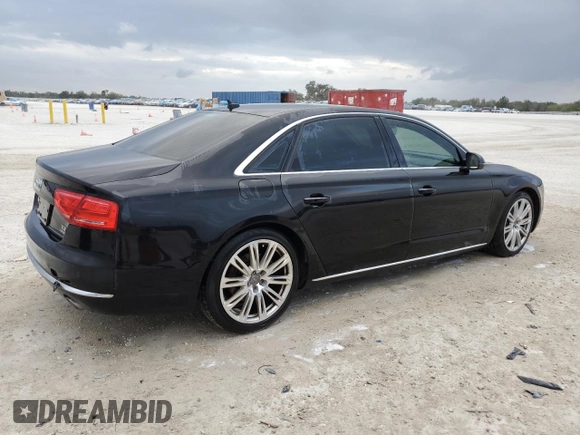 2014 Audi A8 3.0L TDI with VIN WAURMAFD8EN000802, listed as a Copart auction lot 41594755 with 131,171 mi miles and Salvage title. Bid and sale history available at DreamBid. Image 3.