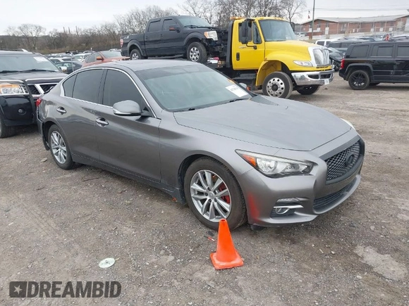 2016 Infiniti Q50 Premium with VIN JN1EV7AR5GM345768, listed as a IAAI auction lot 41738518 with 124,783 mi miles and . Bid and sale history available at carsss.com. Image 1.