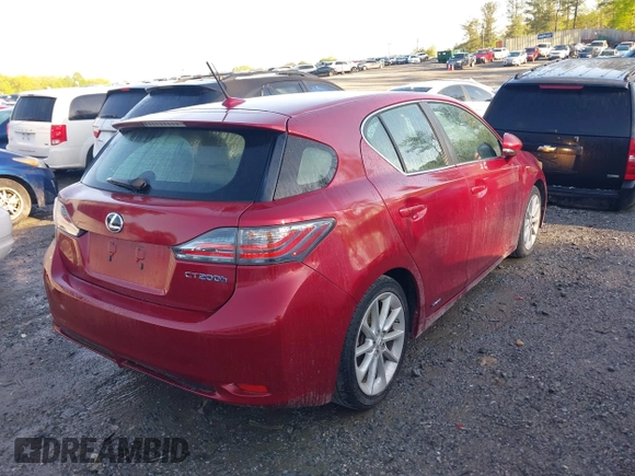 2012 Lexus CT CT 200h with VIN JTHKD5BH1C2072278, listed as a IAAI auction lot 42013285 with 116,970 mi miles and . Bid and sale history available at carsss.com. Image 4.