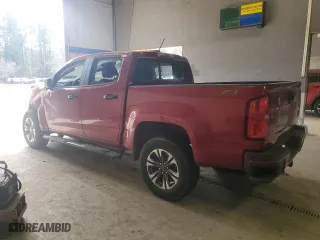 2021 Chevrolet Colorado 4WD Z71 with VIN 1GCGTDEN5M1227587, listed as a Copart auction lot 47032485 with 52,821 mi miles and Salvage Title. Bid and sale history available at carsss.com. Image 2.