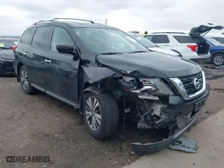 2019 Nissan Pathfinder SL with VIN 5N1DR2MN7KC635691, listed as a IAAI auction lot 41564869 with 117,162 mi miles. Bid and sale history available at carsss.com. Image 1.
