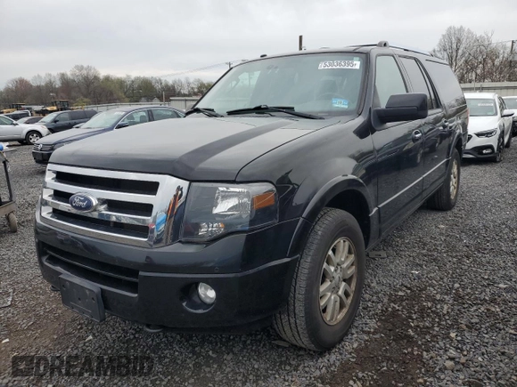 2014 Ford Expedition EL Limited with VIN 1FMJK2A53EEF07274, listed as a Copart auction lot 53036395 with 154,338 mi miles and Salvage Title. Bid and sale history available at carsss.com. Image 1.