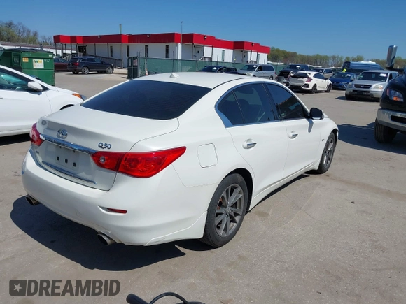 2017 Infiniti Q50 3.0t Premium with VIN JN1EV7AR5HM837945, listed as a IAAI auction lot 42001047 with 108,075 mi miles. Bid and sale history available at carsss.com. Image 4.
