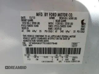 2014 Ford Explorer Sport z VIN 1FM5K8GT7EGB37848, wystawiony jako Copart lot #61438545 z przebiegiem 99 031 mil mil oraz Szkoda całkowita • Salvage title. Historia ofert i sprzedaży dostępna na DreamBid. Obrazek 14.