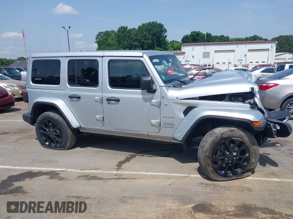 2024 Jeep Wrangler Sahara with VIN 1C4RJXP60RW292136, listed as a IAAI auction lot 42280063 with 26,701 mi miles and . Bid and sale history available at DreamBid. Image 13.