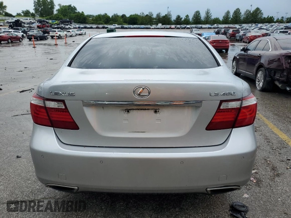 2007 Lexus LS 460 with VIN JTHBL46FX75031383, listed as a Copart auction lot 59386745 with Not provided miles and Salvage title. Bid and sale history available at DreamBid. Image 6.