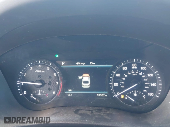2018 Genesis G80 3.8L with VIN KMHGN4JE3JU216089, listed as a IAAI auction lot 42576639 with 57,382 mi miles and . Bid and sale history available at DreamBid. Image 7.