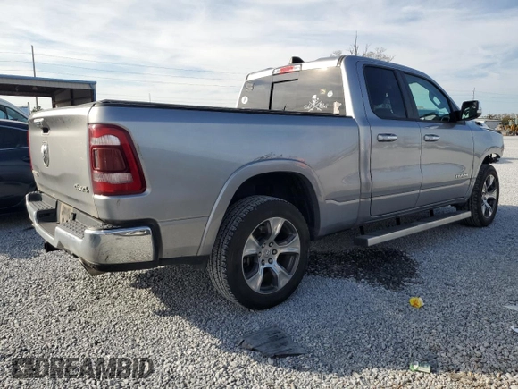 2020 Ram 1500 Laramie with VIN 1C6SRFDTXLN165641, listed as a Copart auction lot 43008465 with 67,166 mi miles and Non Repairable. Bid and sale history available at carsss.com. Image 3.