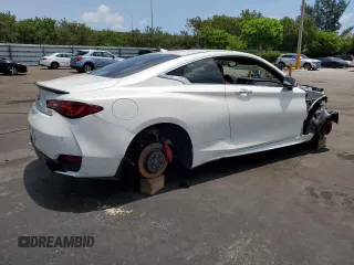 2021 Infiniti Q60 Red Sport 400 with VIN JN1FV7LL1MM560170, listed as a Copart auction lot 58329605 with 35,742 mi miles and Non repairable. Bid and sale history available at DreamBid. Image 3.