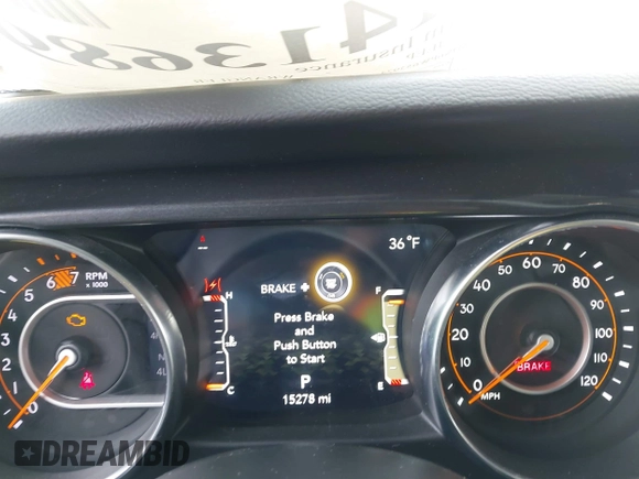 2023 Jeep Wrangler Sport S with VIN 1C4HJXDN6PW653924, listed as a IAAI auction lot 41413689 with 15,278 mi miles and . Bid and sale history available at DreamBid. Image 7.
