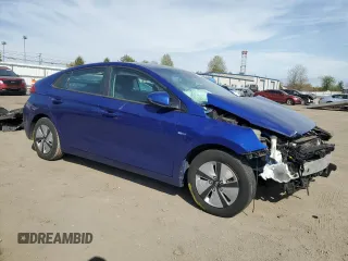2019 Hyundai Ioniq Blue with VIN KMHC65LC0KU134755, listed as a Copart auction lot 53898845 with 86,930 mi miles and Salvage Title. Bid and sale history available at DreamBid. Image 4.