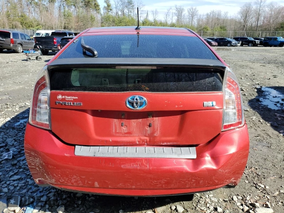 2012 Toyota Prius One with VIN JTDKN3DU5C1560314, listed as a Copart auction lot 49600765 with 114,923 mi miles and Salvage Title. Bid and sale history available at carsss.com. Image 6.