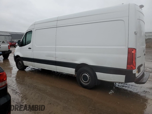 2023 Mercedes-Benz Sprinter Cargo with VIN W1Y4NCHY8PT121099, listed as a Copart auction lot 80552444 with 50,805 mi miles and Non Repairable. Bid and sale history available at carsss.com. Image 2.