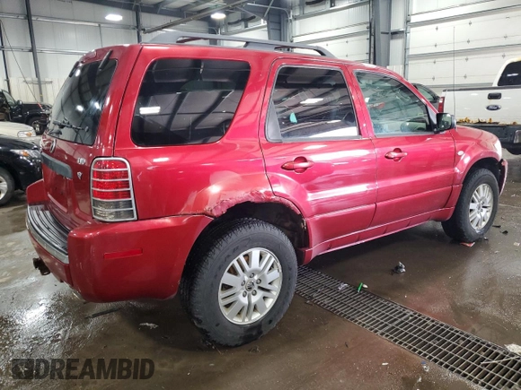 2007 Mercury Mariner Luxury with VIN 4M2YU91127KJ08616, listed as a Copart auction lot 42007945 with 196,691 mi miles and Salvage title. Bid and sale history available at DreamBid. Image 3.