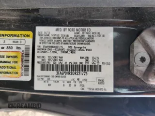 2013 Ford Fusion SE with VIN 3FA6P0HR8DR321725, listed as a Copart auction lot 62808555 with 125,223 mi miles and Non repairable. Bid and sale history available at DreamBid. Image 12.
