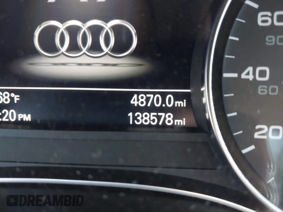 2013 Audi A7 Prestige with VIN WAU3GAFC0DN090191, listed as a IAAI auction lot 41209982 with 138,578 mi miles and . Bid and sale history available at DreamBid. Image 16.