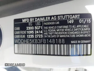 2015 Mercedes-Benz E 350 Sport with VIN WDDHF5KB3FB148188, listed as a IAAI auction lot 42629262 with 180,772 mi miles and . Bid and sale history available at DreamBid. Image 9.