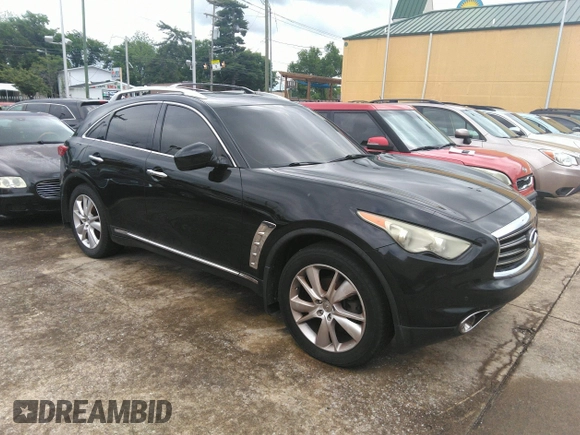 2012 Infiniti FX with VIN JN8AS1MU1CM121512, listed as a IAAI auction lot 42201447 with 285,357 mi miles. Bid and sale history available at carsss.com. Image 1.