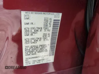 2011 Nissan Armada SV with VIN 5N1BA0ND6BN617499, listed as a Copart auction lot 52533945 with 158,645 mi miles and Salvage Title. Bid and sale history available at DreamBid. Image 14.