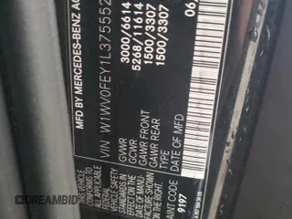 2020 Mercedes-Benz Metris with VIN W1WV0FEY1L3755527, listed as a Copart auction lot 54562495 with 36,195 mi miles and Salvage Title. Bid and sale history available at DreamBid. Image 13.