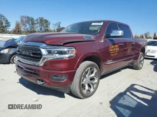 2019 Ram 1500 Limited with VIN 1C6SRFPT3KN805568, listed as a Copart auction lot 77314594 with 70,331 mi miles and Salvage title. Bid and sale history available at DreamBid. Image 1.