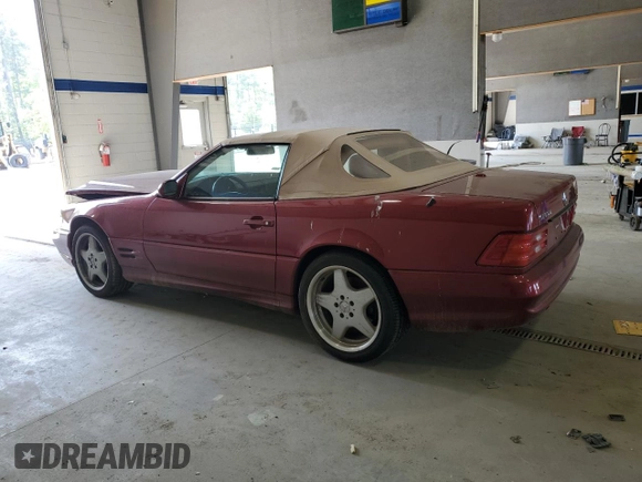 2001 Mercedes-Benz SL 500 with VIN WDBFA68FX1F200299, listed as a Copart auction lot 54422115 with 53,875 mi miles and Salvage title. Bid and sale history available at DreamBid. Image 2.