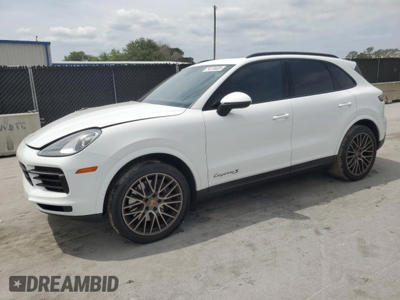 2023 Porsche Cayenne with VIN WP1AA2AY9PDA03207, listed as a Copart auction lot 54134635 with 19,526 mi miles and Salvage title. Bid and sale history available at DreamBid. Image 1.
