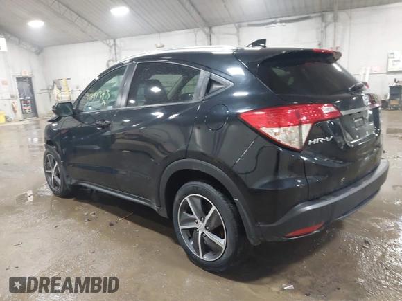 2022 Honda HR-V EX with VIN 3CZRU6H51NM734627, listed as a IAAI auction lot 41491393 with 35,090 mi miles. Bid and sale history available at carsss.com. Image 3.