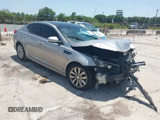 2014 Kia Optima EX z VIN 5XXGN4A77EG311062, wystawiony jako IAAI lot #42281987 z przebiegiem 117 660 mil mil oraz . Historia ofert i sprzedaży dostępna na DreamBid. Obrazek 1.