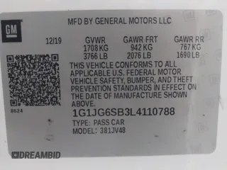 2020 Chevrolet Sonic LT z VIN 1G1JG6SB3L4110788, wystawiony jako IAAI lot #41313209 z przebiegiem 69 122 mil mil oraz . Historia ofert i sprzedaży dostępna na DreamBid. Obrazek 9.
