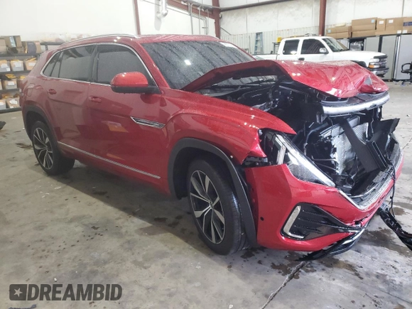 2024 Volkswagen Atlas SEL Premium R-Line with VIN 1V2FE2CA3RC259586, listed as a Copart auction lot 88070355 with 443 mi miles and Salvage title. Bid and sale history available at DreamBid. Image 4.