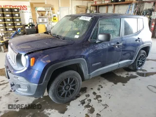 2017 Jeep Renegade Sport z VIN ZACCJBAB8HPG25788, wystawiony jako Copart lot #58552555 z przebiegiem 99 999 mil mil oraz Czysty tytuł • Clean title. Historia ofert i sprzedaży dostępna na DreamBid. Obrazek 1.