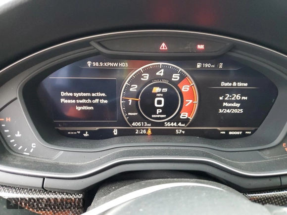 2018 Audi S5 Prestige z VIN WAUR4AF54JA036352, wystawiony jako Copart lot #50414155 z przebiegiem 40 613 mil mil oraz Szkoda całkowita • Salvage title. Historia ofert i sprzedaży dostępna na DreamBid. Obrazek 9.