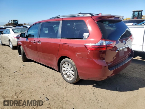 2015 Toyota Sienna Ltd with VIN 5TDDK3DC5FS107388, listed as a Copart auction lot 73239794 with 103,249 mi miles and Salvage Title. Bid and sale history available at carsss.com. Image 2.