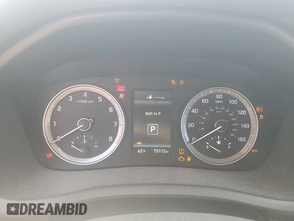 2019 Hyundai Sonata SEL with VIN 5NPE34AF4KH805464, listed as a Copart auction lot 50806735 with 73,112 mi miles and Salvage Title. Bid and sale history available at DreamBid. Image 9.