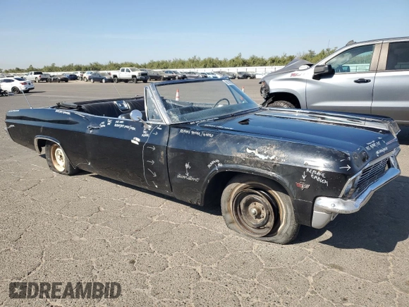 1965 Chevrolet Impala with VIN 166675F316774, listed as a Copart auction lot 68130684 with 36,203 mi miles and Salvage title. Bid and sale history available at DreamBid. Image 4.